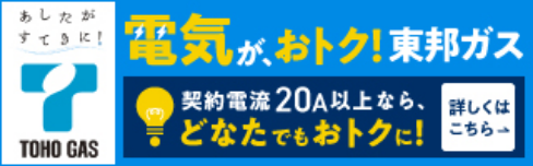 電気がおトク！東邦ガス